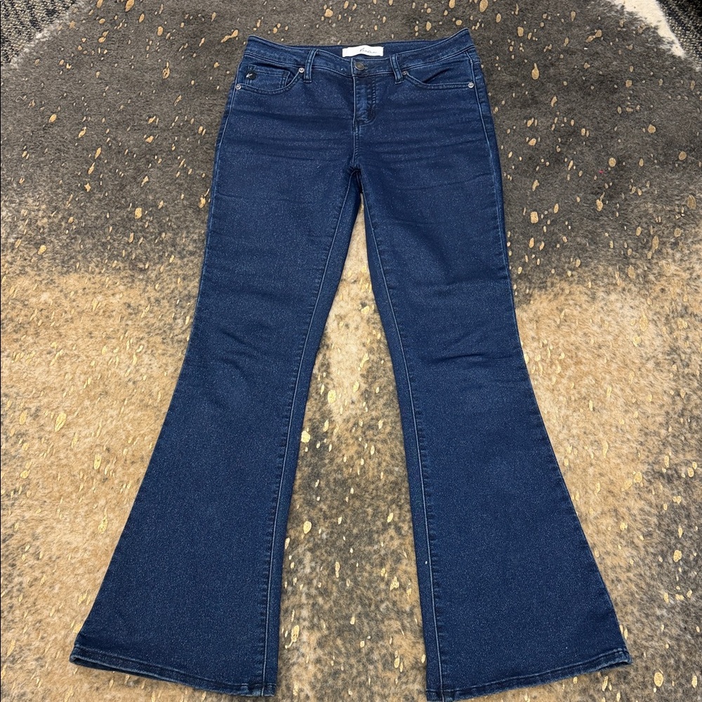 Women's KanKan Blue sparkle Flared Jeans 27